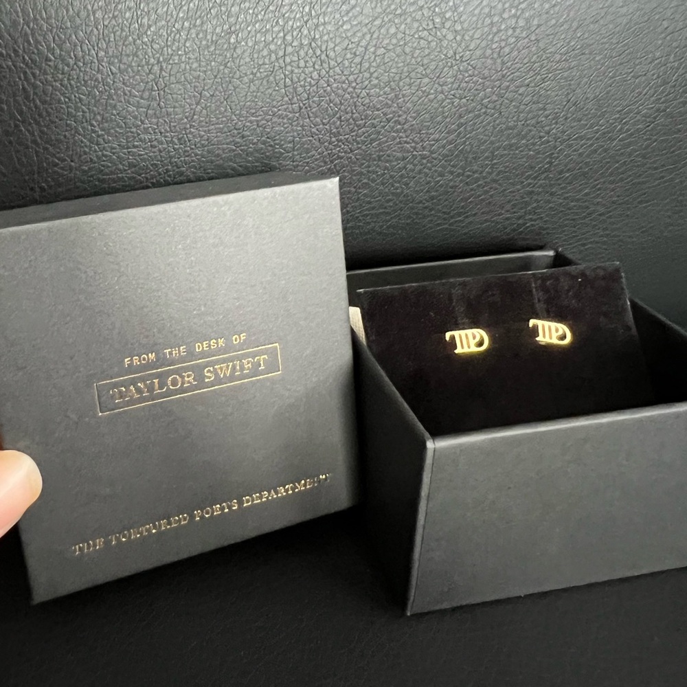 Taylor Swift the tortured poets department earrings. TTPD